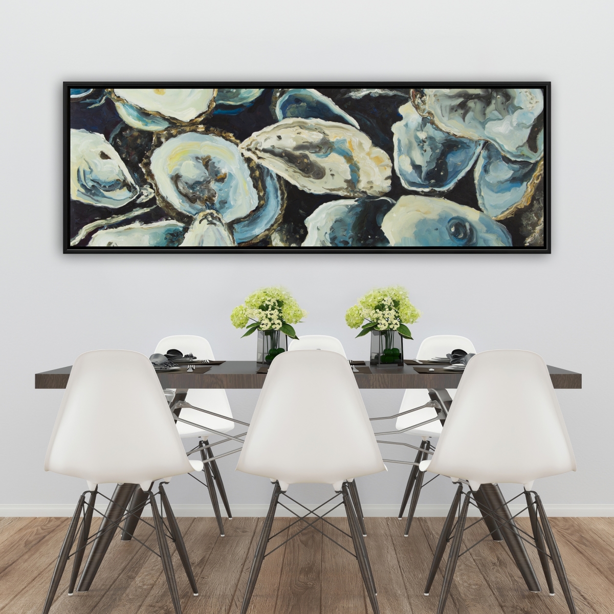 C1FC2060MHZP2X 20 x 60 in. Oyster Shells - Brown Coastal Framed Canvas Home Decor