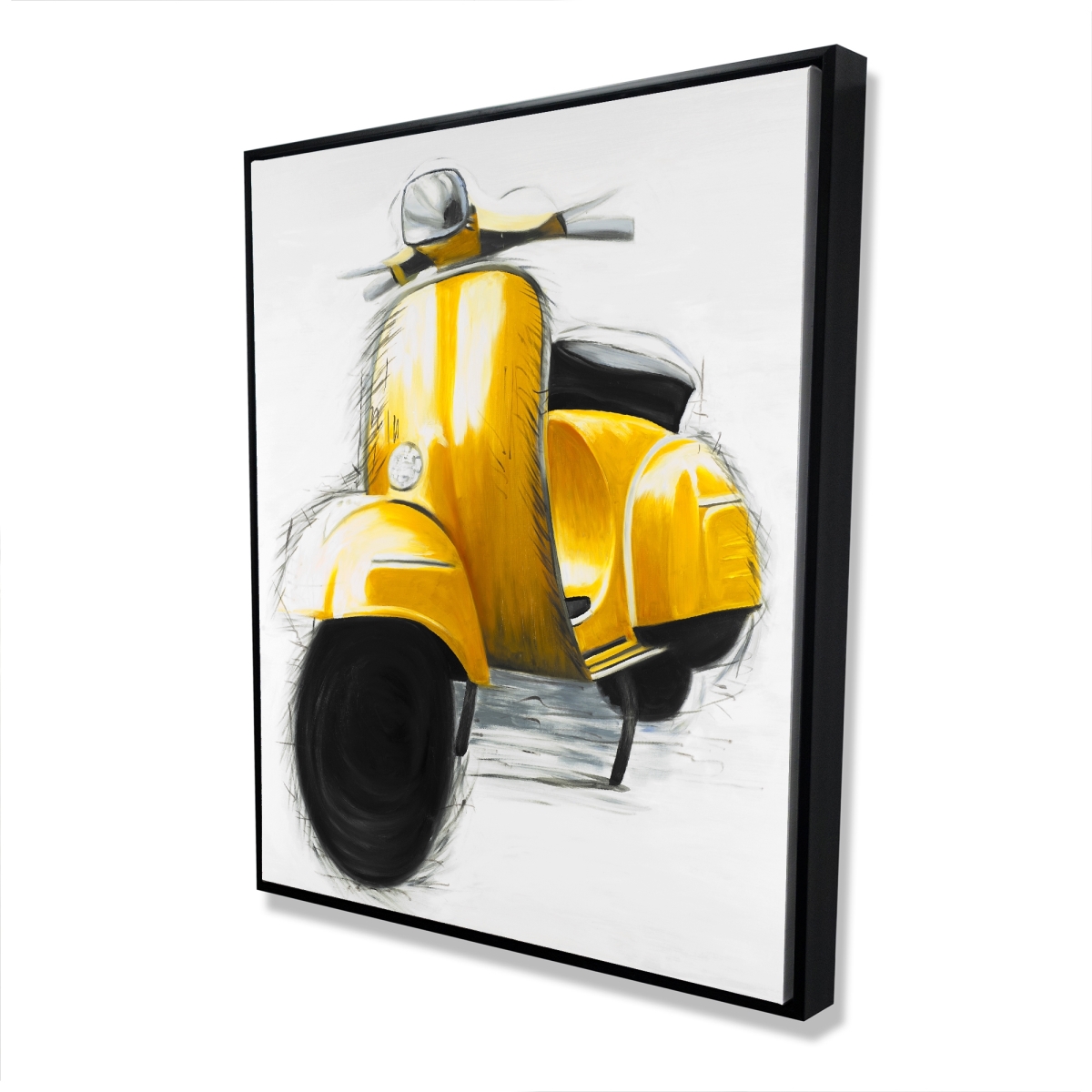 C1FC48607KLXH0 48 x 60 in. Yellow Italian Scooter Canvas - Man Cave Home Decor Art
