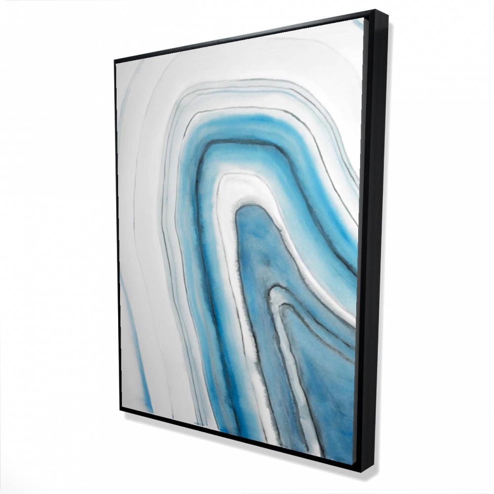 2081-4836-AB39 36 x 48 in. Round Geode - Abstract Contemporary Framed Canvas Decor