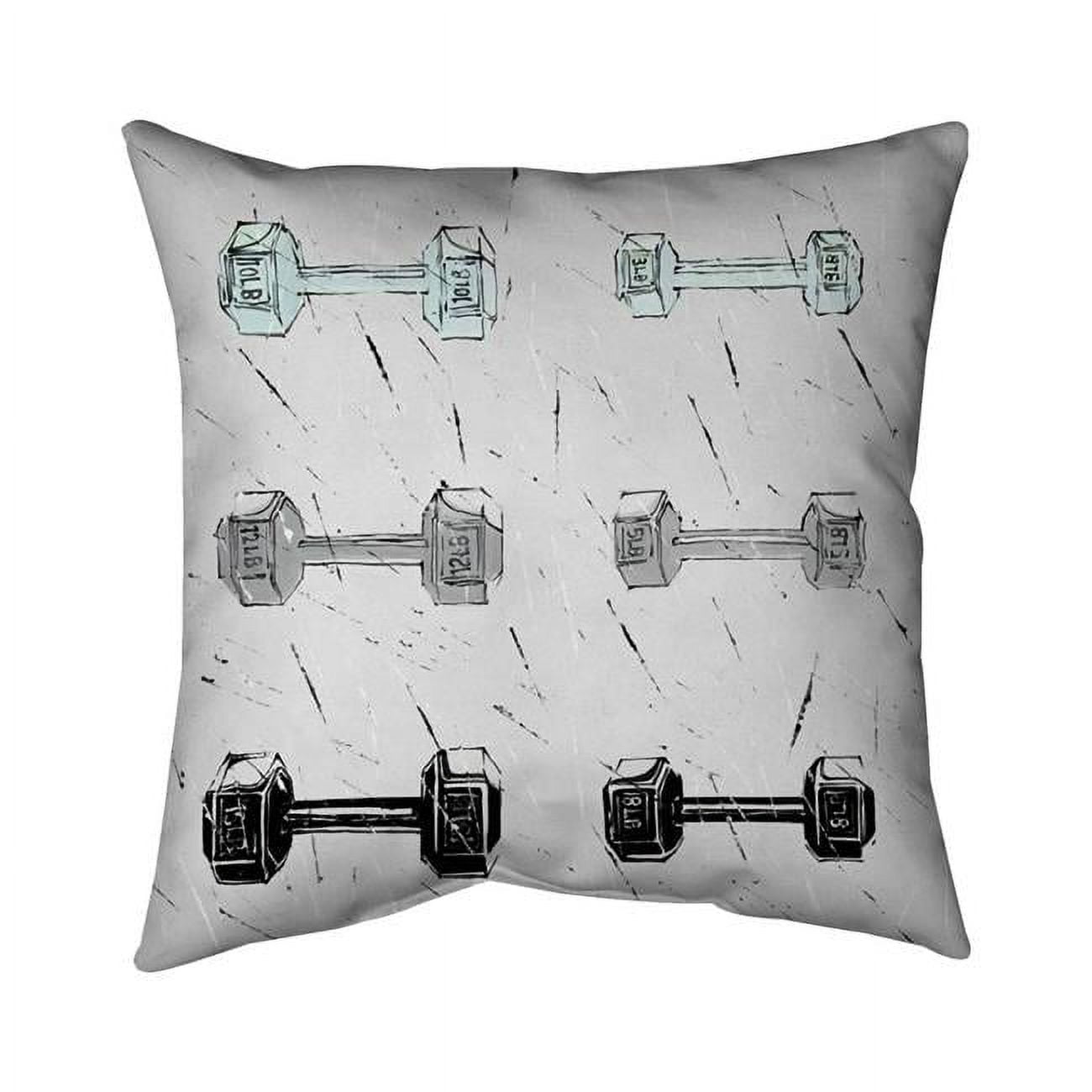 20 x 20 in. Dumbbells-Double Sided Print Indoor Pillow