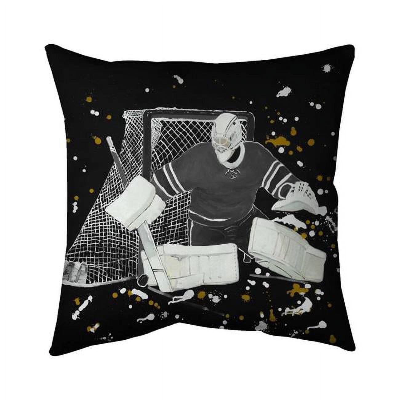 20 x 20 in. Goalkeeper Hockey-Double Sided Print Indoor Pillow