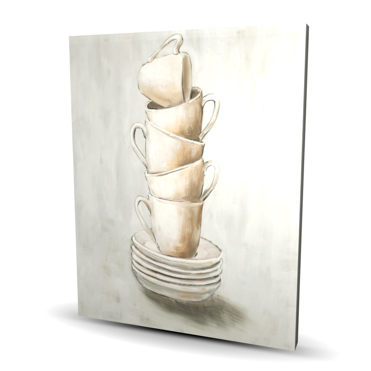 C1RC48602VDM15 48 x 60 in. Stacked Cups - Gastronomy Object Canvas for Home Decor
