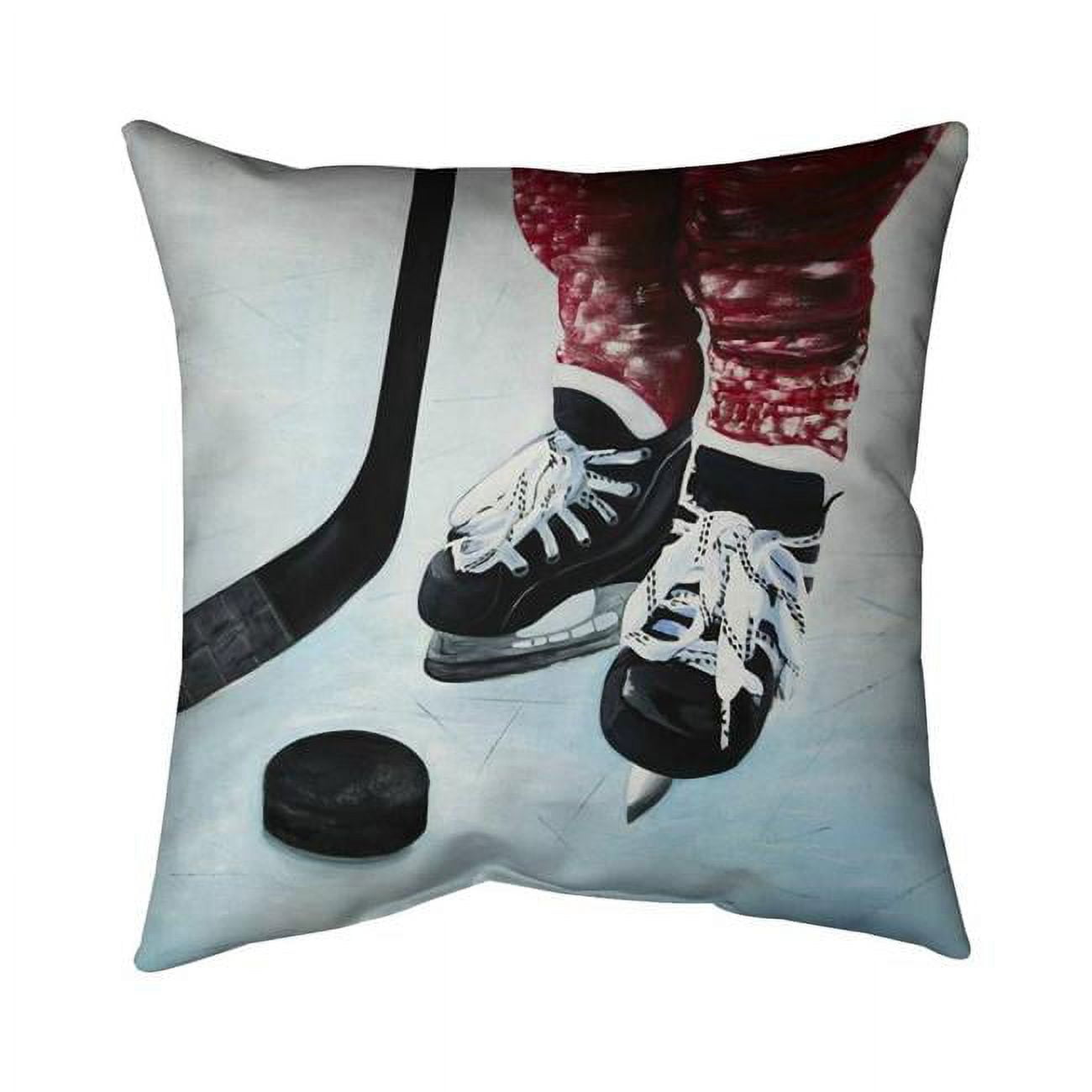20 x 20 in. Young Hockey Player-Double Sided Print Indoor Pillow