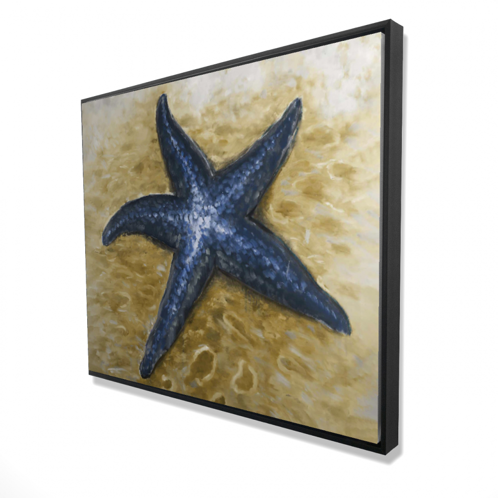 2081-4860-CO67-1 48 x 60 in. Beautiful Starfish - Bathroom Marine Framed Canvas Decor
