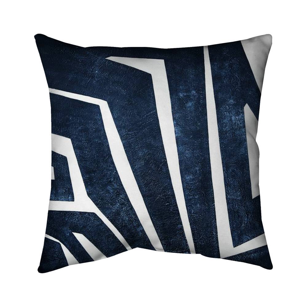 5541-1818-AB96-1 18 x 18 in. Blue Labyrinth Classic Blue Modern Poly Twill Throw Pillow