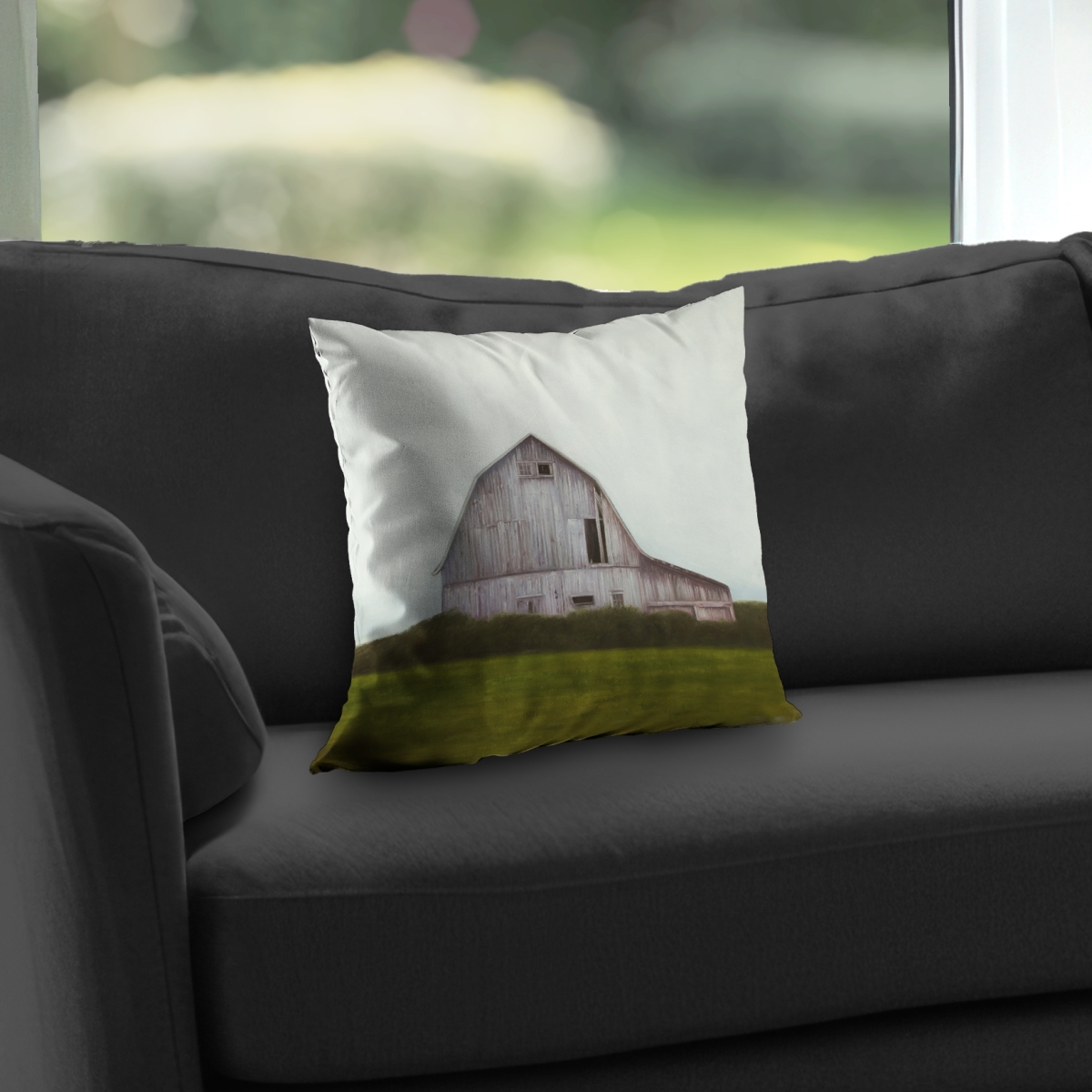 C1PT141457X1NI 14 x 14 in. Rustic Barn Rustic Building Poly Twill Throw Pillow Insert