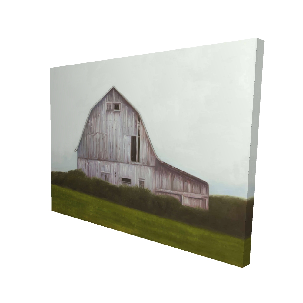 2080-3648-AR3 36 x 48 in. Rustic Barn - Red Building Canvas Art for Home Decor