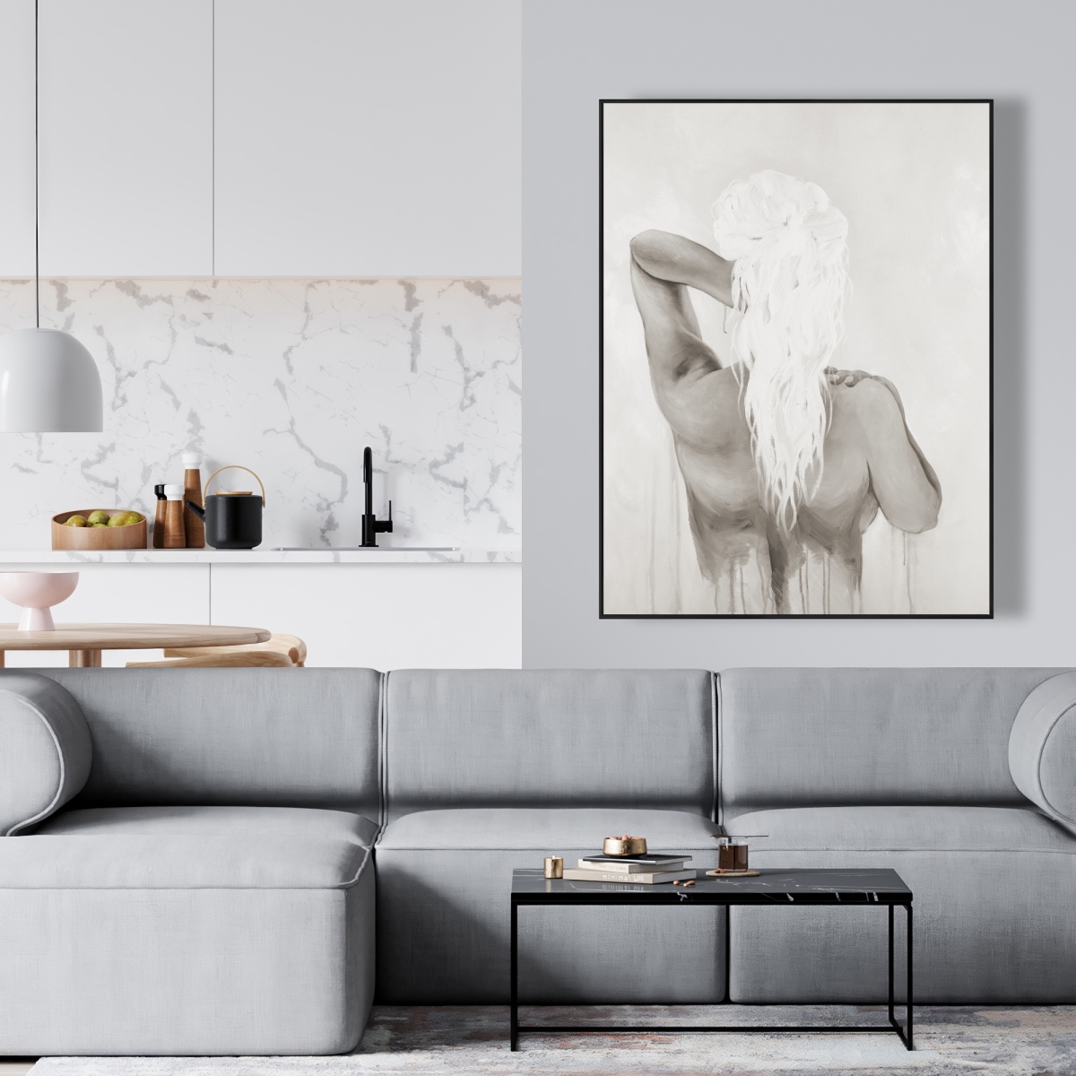 C1FC364810Y9OT 36 x 48 in. Beautiful Dreamy Woman Canvas - Beige Sepia Home Decor