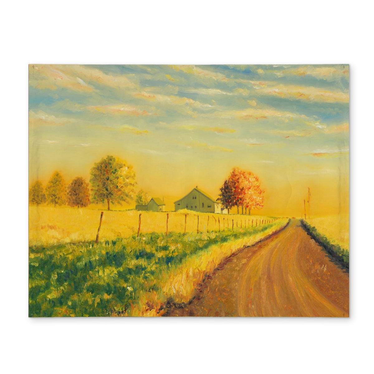 Picture of Begin Home Decor CPPM1418RVWYV3 14 x 18 in. In the Countryside Yellow Trees Placemat - Polyester Home Decor