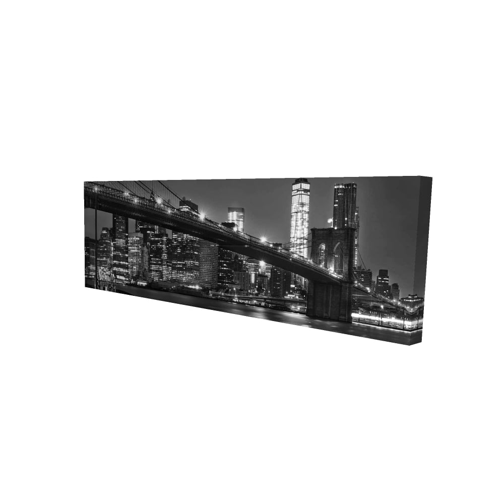 2080-2060-PH13-1 20 x 60 in. City Under the Night - Gray Livingroom Canvas for Home Decor