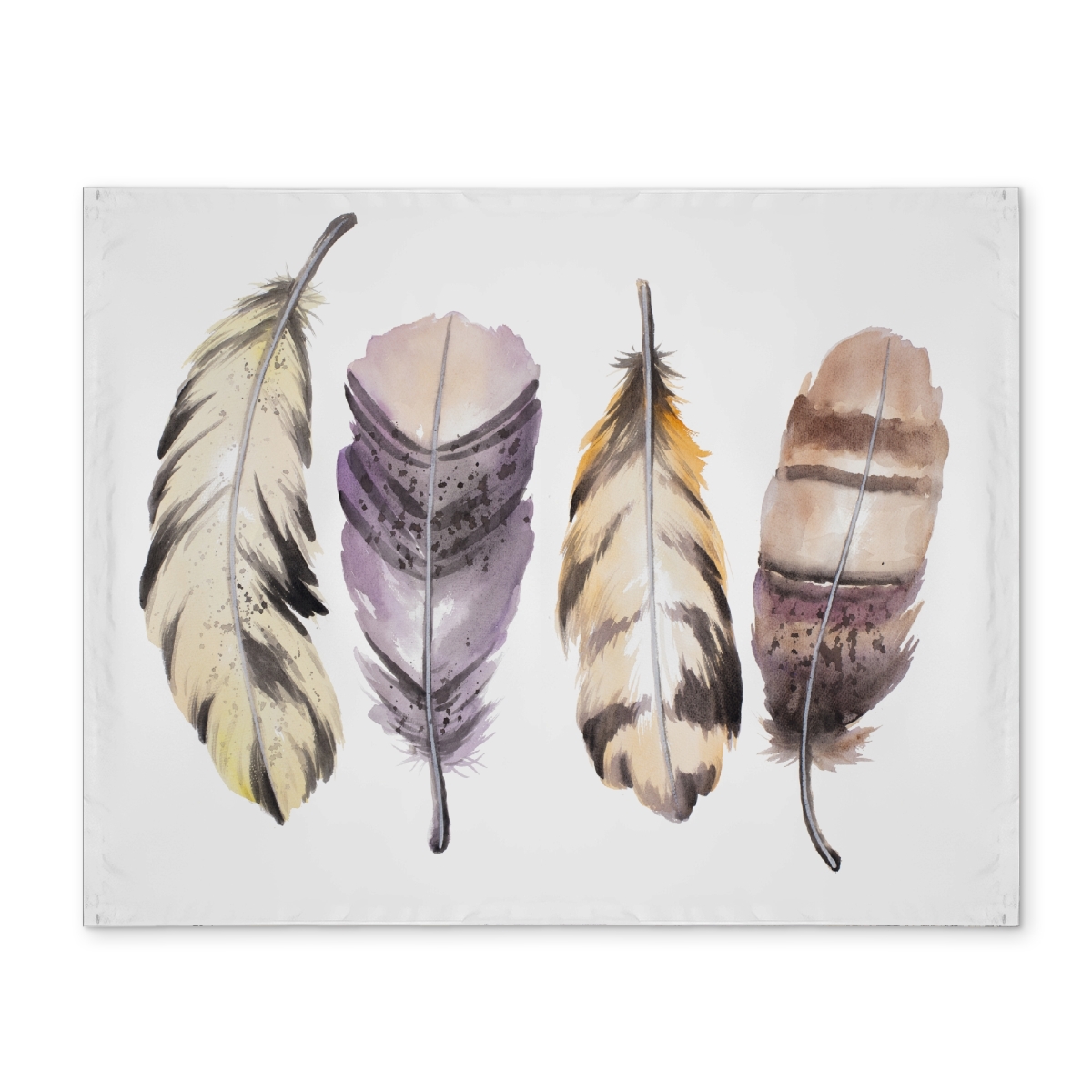 Picture of Begin Home Decor CPPM1418C6N81J 14 x 18 in. Purple Feather Set - Bohemian Bedroom Polyester Placemat Decor