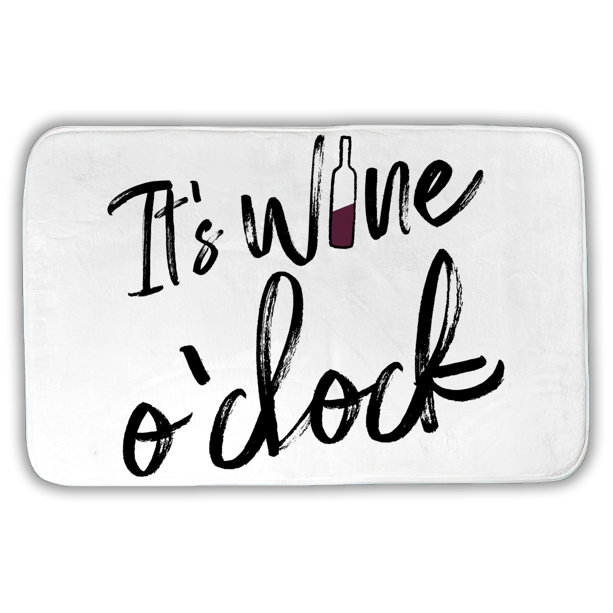 C1BM2134QOP9WP 21 x 34 in. Its Wine O Clock II Bath Mat - Stylish Kitchen Decor