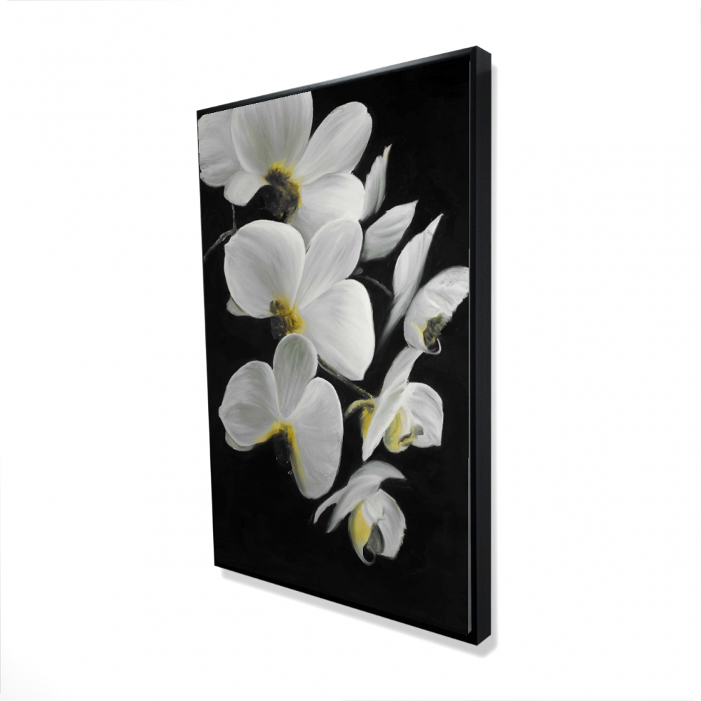 2081-3624-FL130 24 x 36 in. Beautiful Orchids - Romantic Framed Canvas for Home Decor