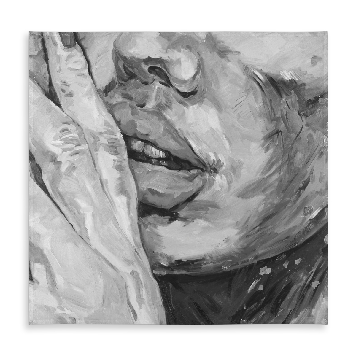 Picture of Begin Home Decor C1TC585897TE5X 58 x 58 in. Luscious Lips Gray Tablecloth - Indoor & Outdoor Home Decor