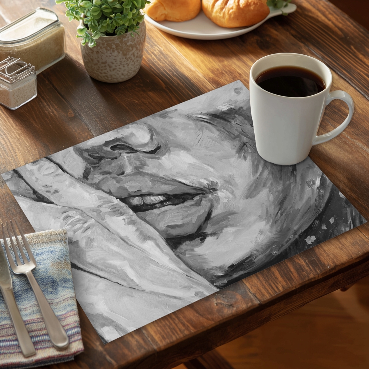 Picture of Begin Home Decor C4PP14188LTAF4 14 x 18 in. Luscious Lips Polyester Placemat for Stylish Home Decor - Set of 4