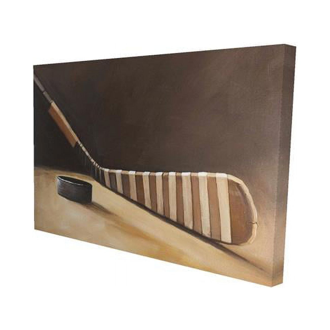 20 x 30 in. Stick & Hockey Puck-Print on Canvas