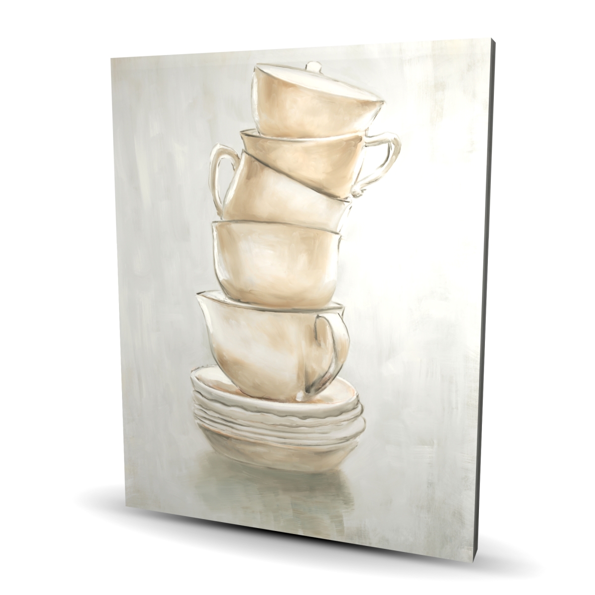 C1RC48604QXE9N 48 x 60 in. Gray Still Life Canvas Coffee Mugs - Elegant Home Decor