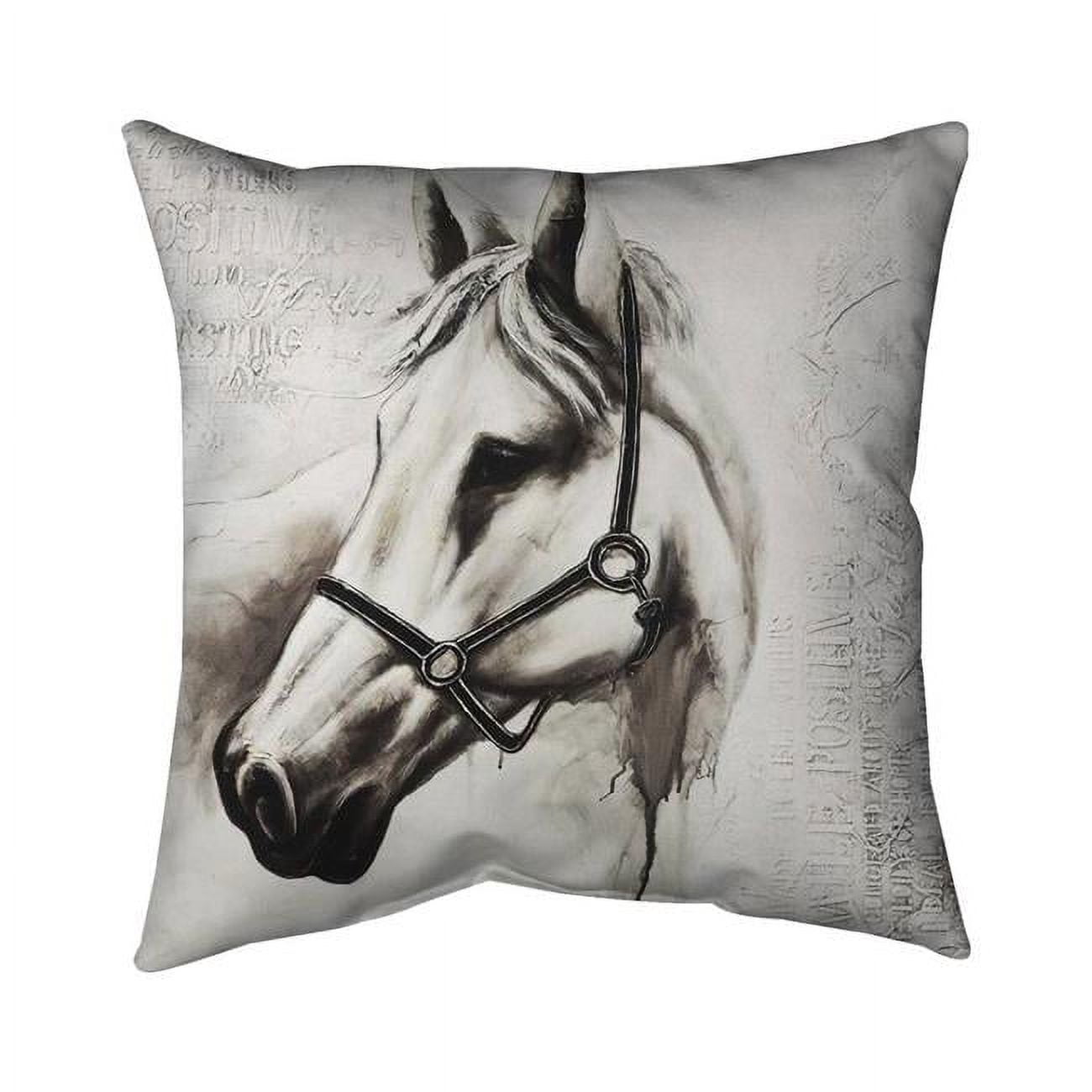 26 x 26 in. Flicka The White Horse-Double Sided Print Indoor Pillow