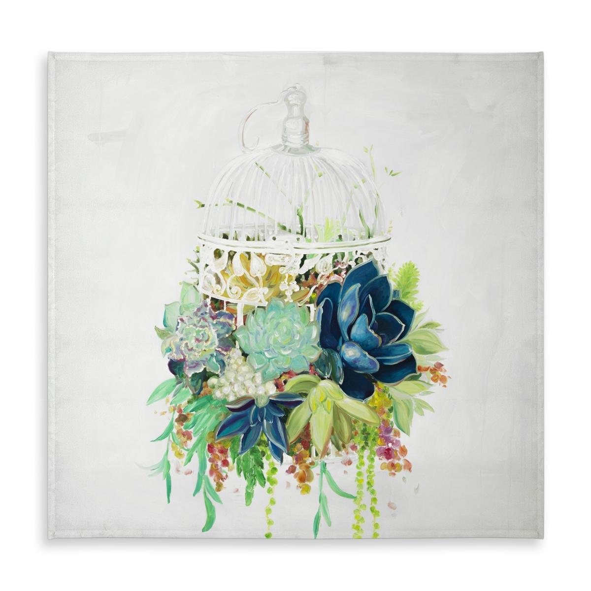 Picture of Begin Home Decor C1TC58584IJ1CI 58 x 58 in. Bird Cage Cactus Tablecloth - Floral & Botanical Home Decor