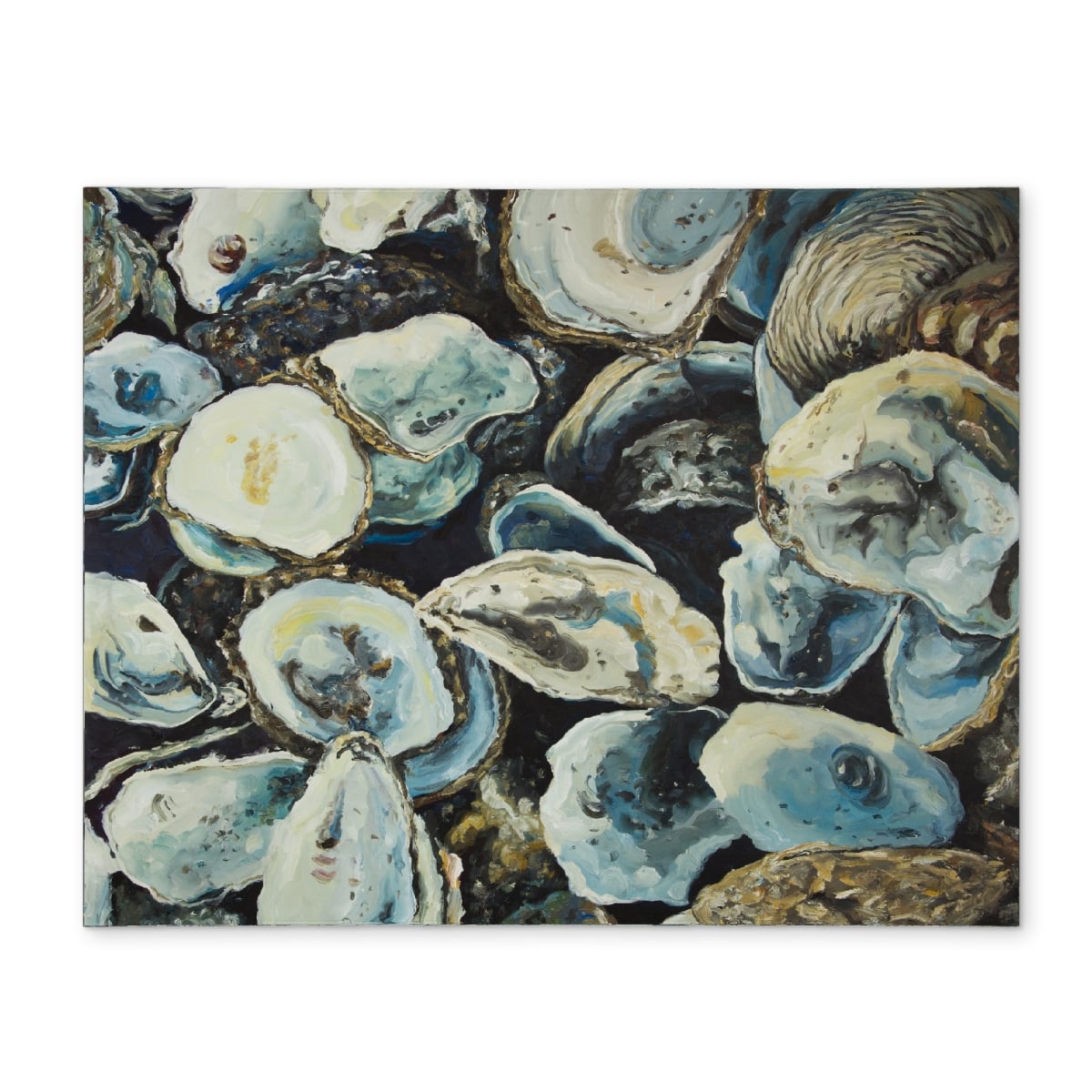 CPPM14184185R3 14 x 18 in. Oyster Shells Polyester Placemat - Marine Coastal Home Decor