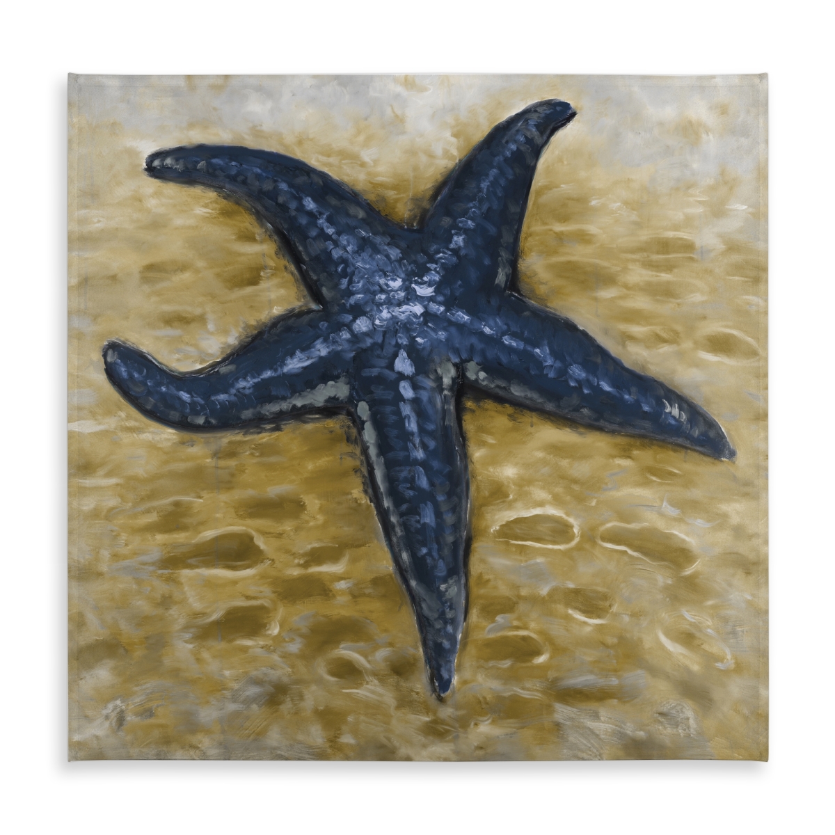 Picture of Begin Home Decor C1TC5858H9IMKJ 58 x 58 in. Blue Starfish Beige Aquatic Tablecloth - Indoor & Outdoor Decor