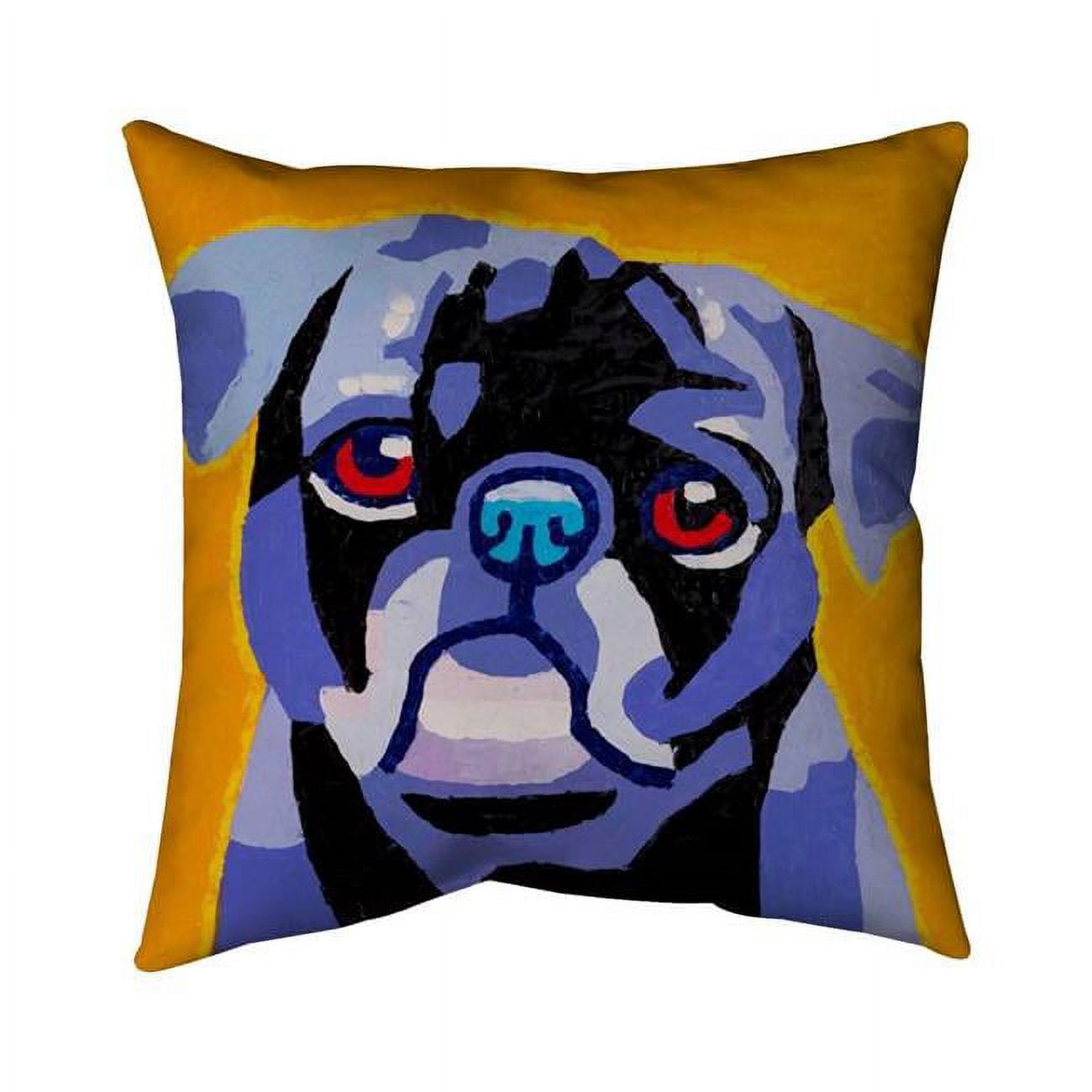 26 x 26 in. Flash The Pug-Double Sided Print Indoor Pillow