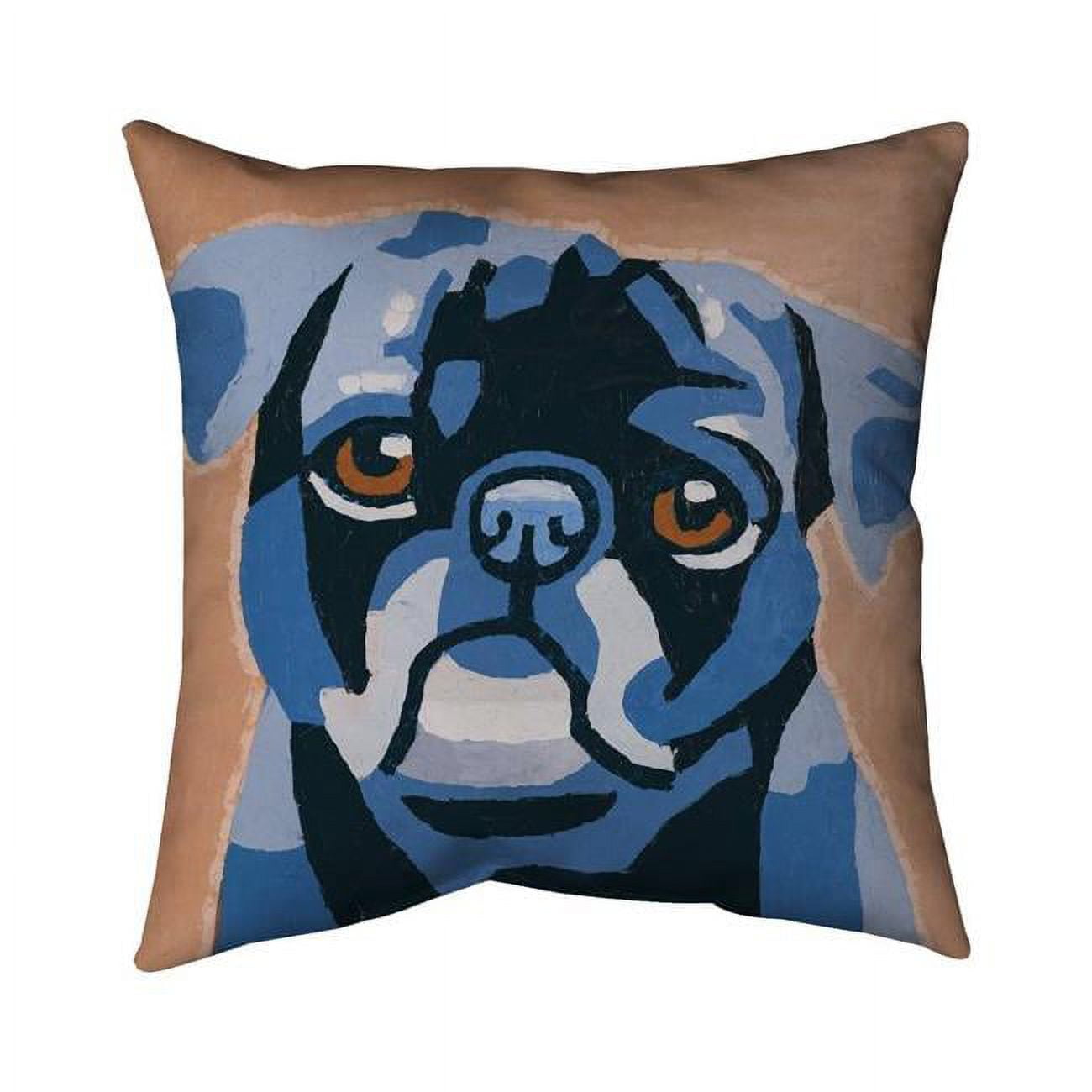 26 x 26 in. Flash The Pug-Double Sided Print Indoor Pillow