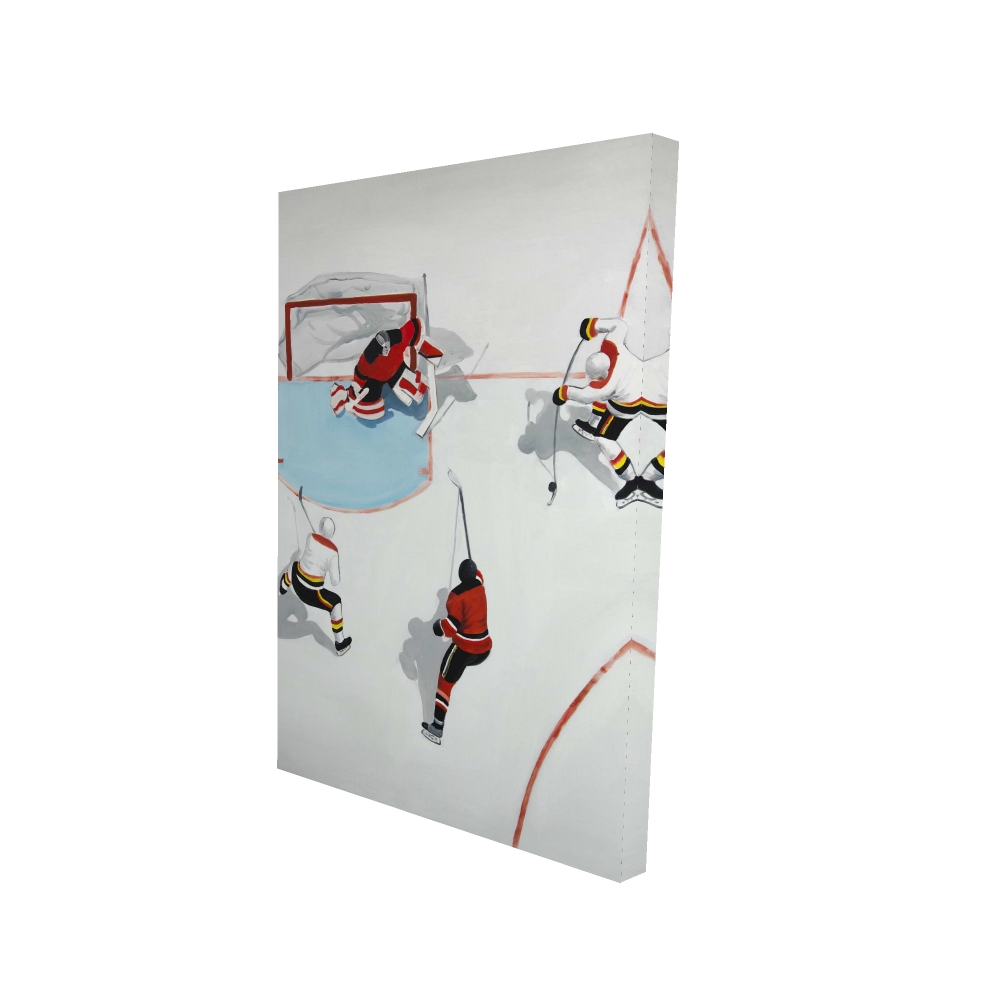 2080-3624-SP74 24 x 36 in. Eventful Hockey Game - Kids Art Man Cave Canvas Decor