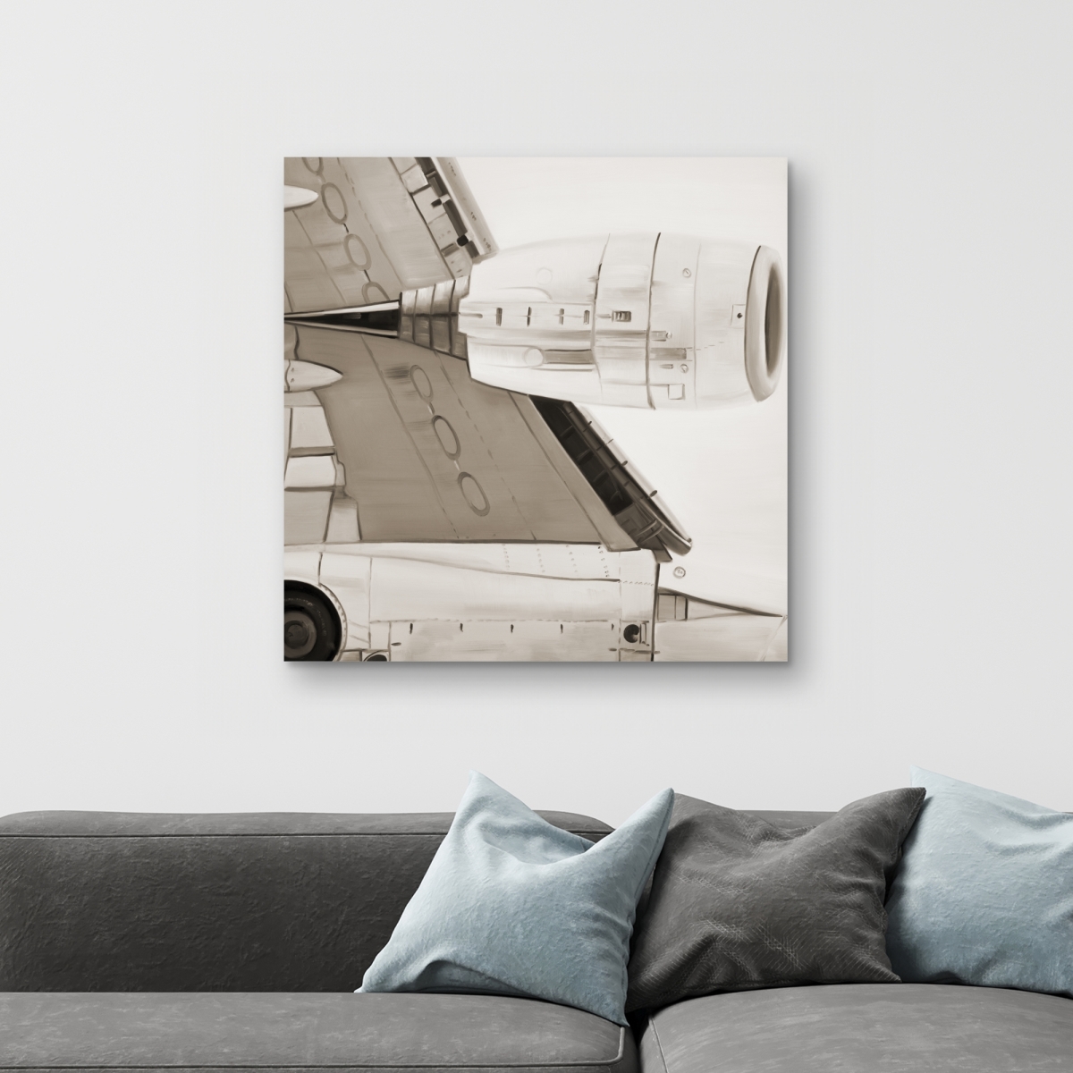 C1RC32324G5P9T 32 x 32 in. Underside - Transportation Office Canvas for Home Decor