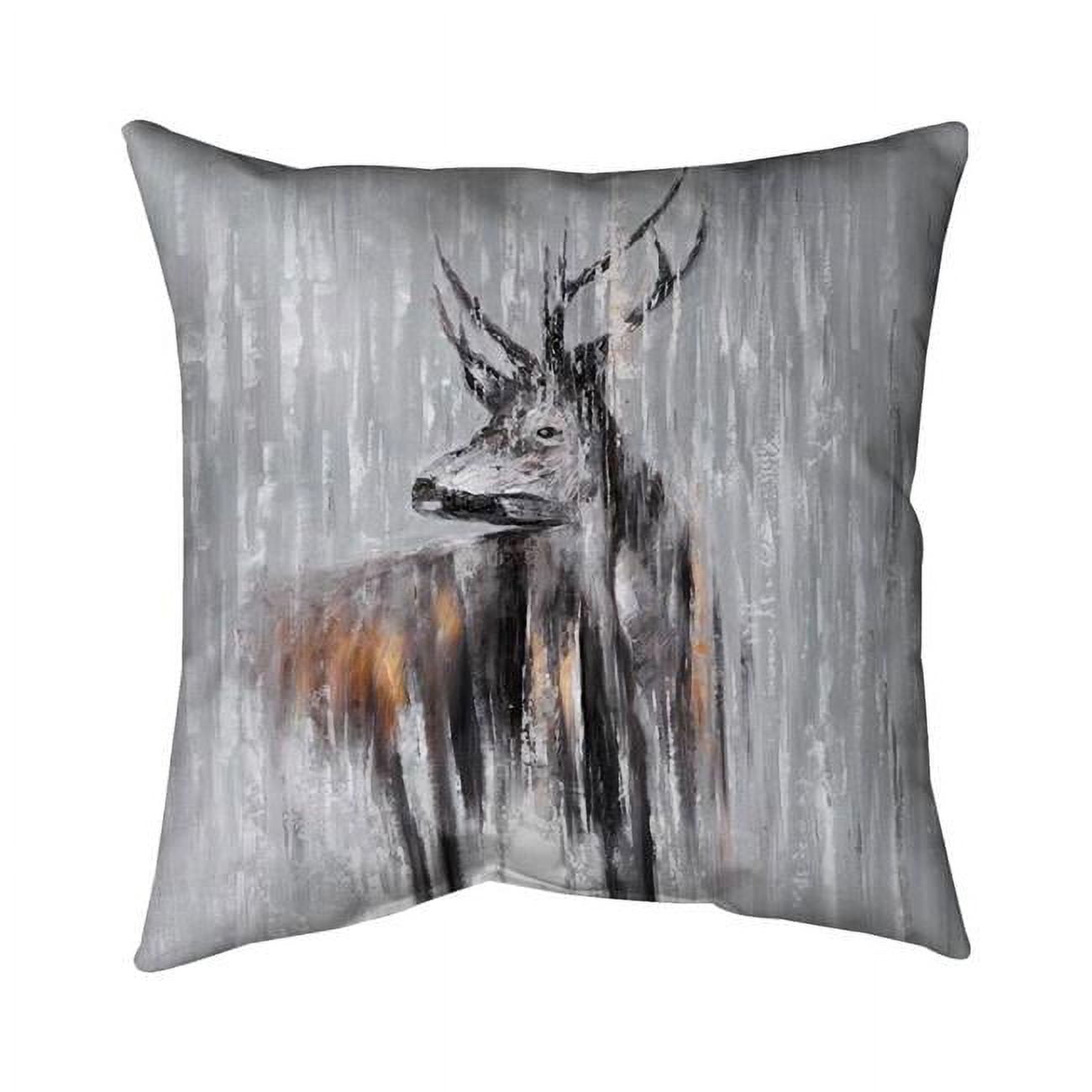 26 x 26 in. Deer in the Forest-Double Sided Print Indoor Pillow