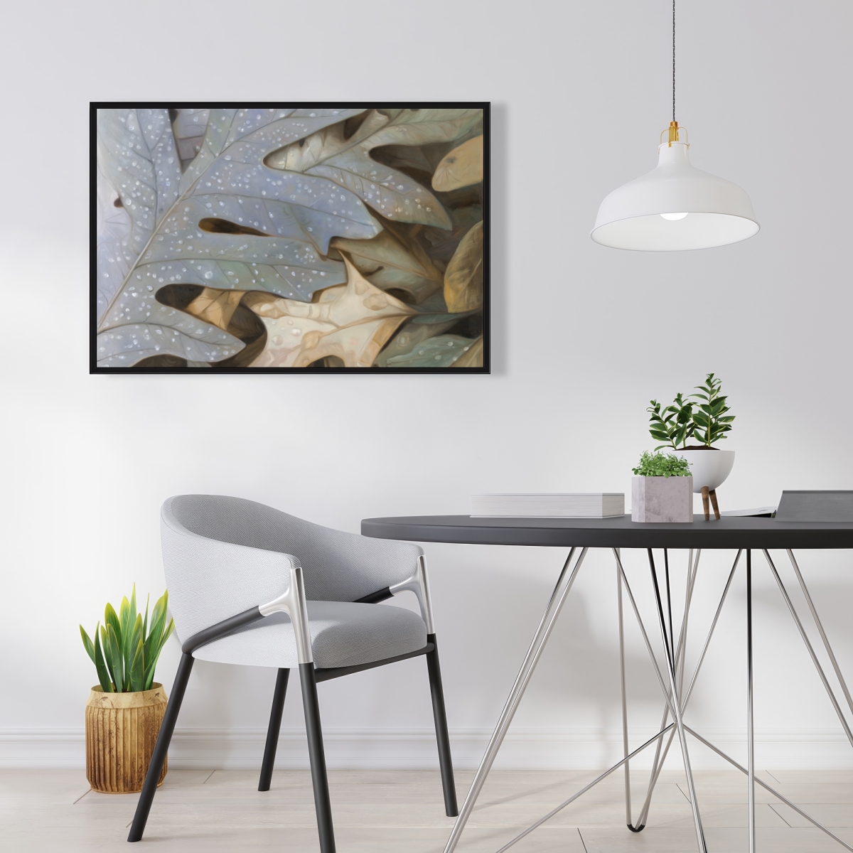 C1FC2436VYLSAO 24 x 36 in. Autumn Leaves - Man Cave Trees Framed Canvas Home Decor