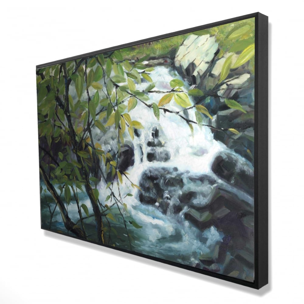 2081-2436-LA190 24 x 36 in. Peaceful Fall - Trees Gray Framed Canvas for Home Decor