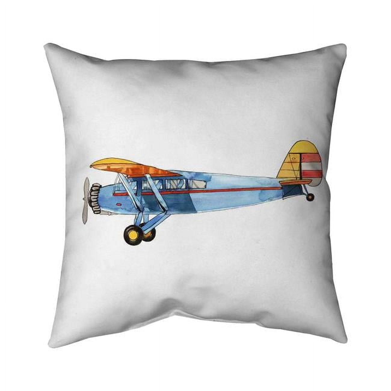 26 x 26 in. Small Blue Plane-Double Sided Print Indoor Pillow