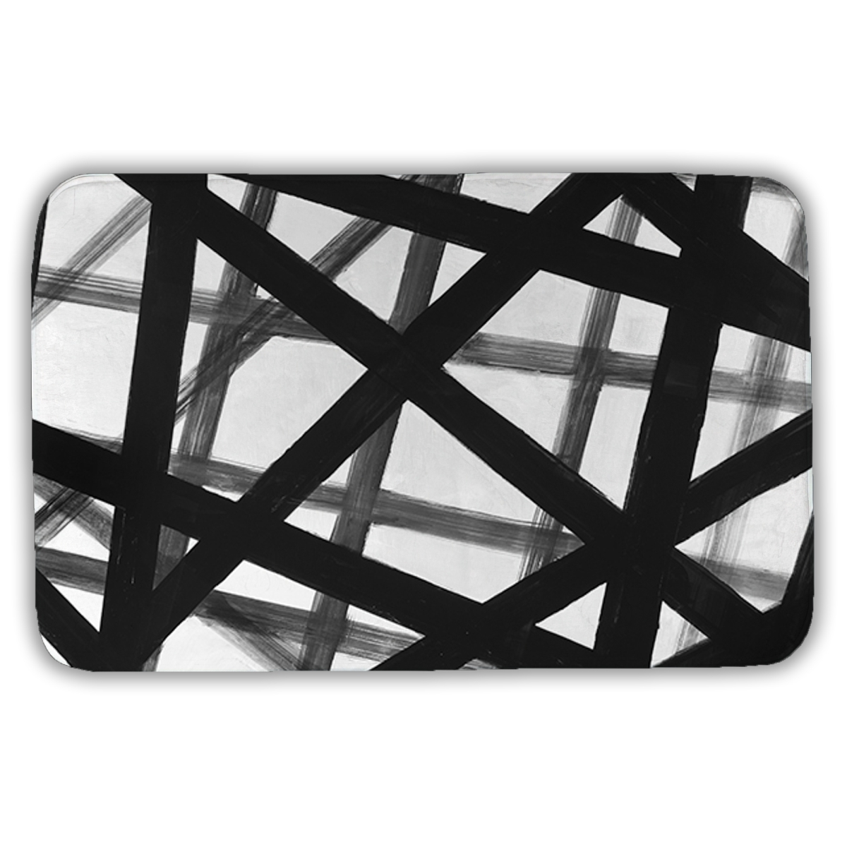 C1BM21348X9TW1 21 x 34 in. Abstract Bold Lines - Pattern Office Bath Mat for Home Decor