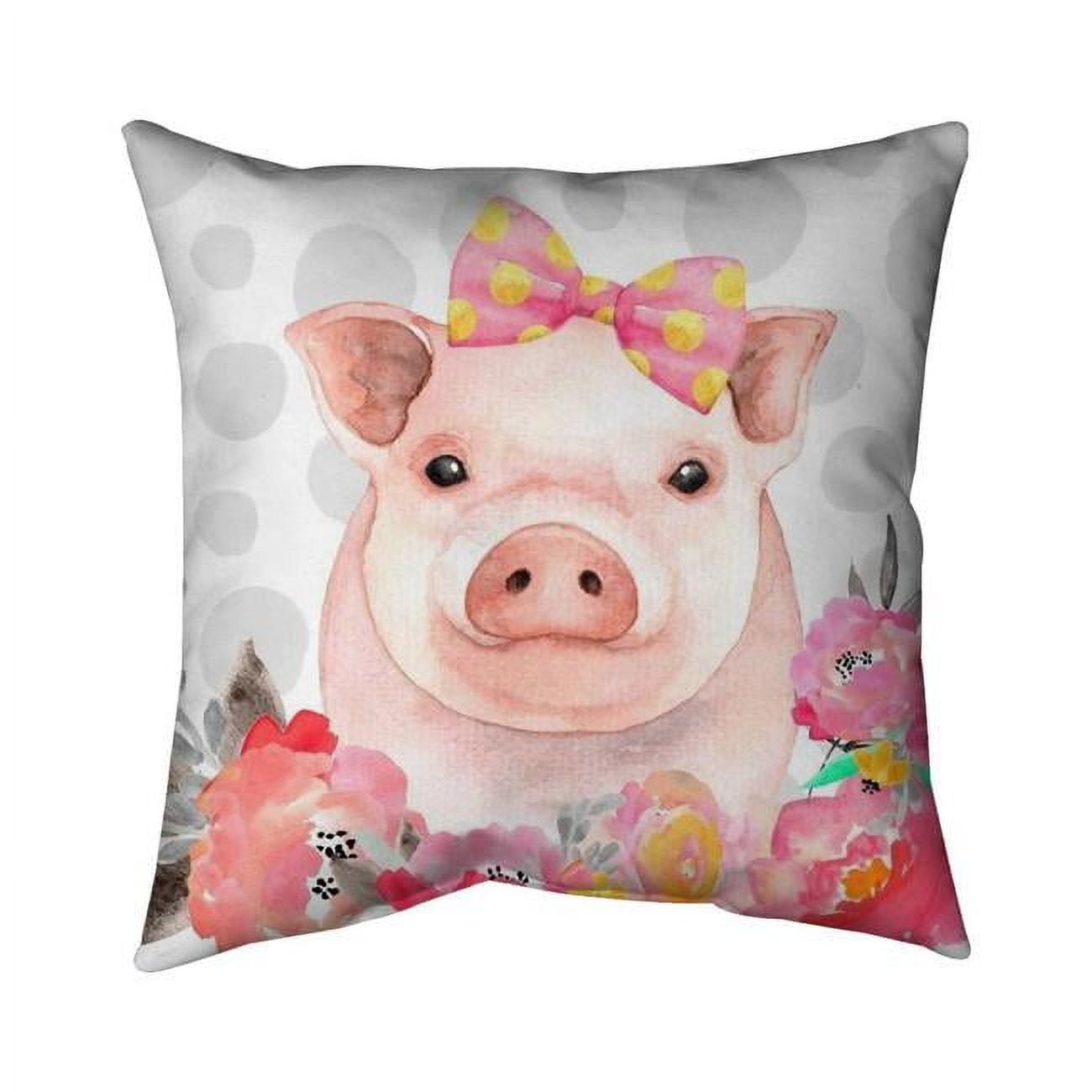 26 x 26 in. Pretty Pig-Double Sided Print Indoor Pillow