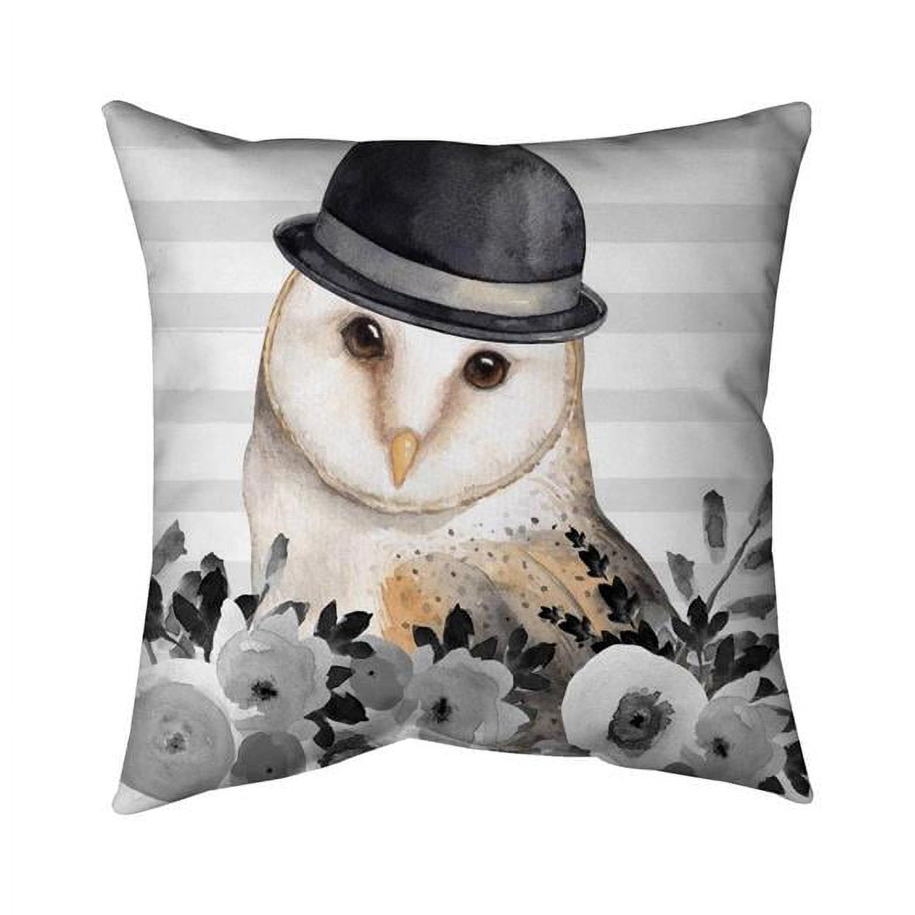 26 x 26 in. Owl Detective-Double Sided Print Indoor Pillow