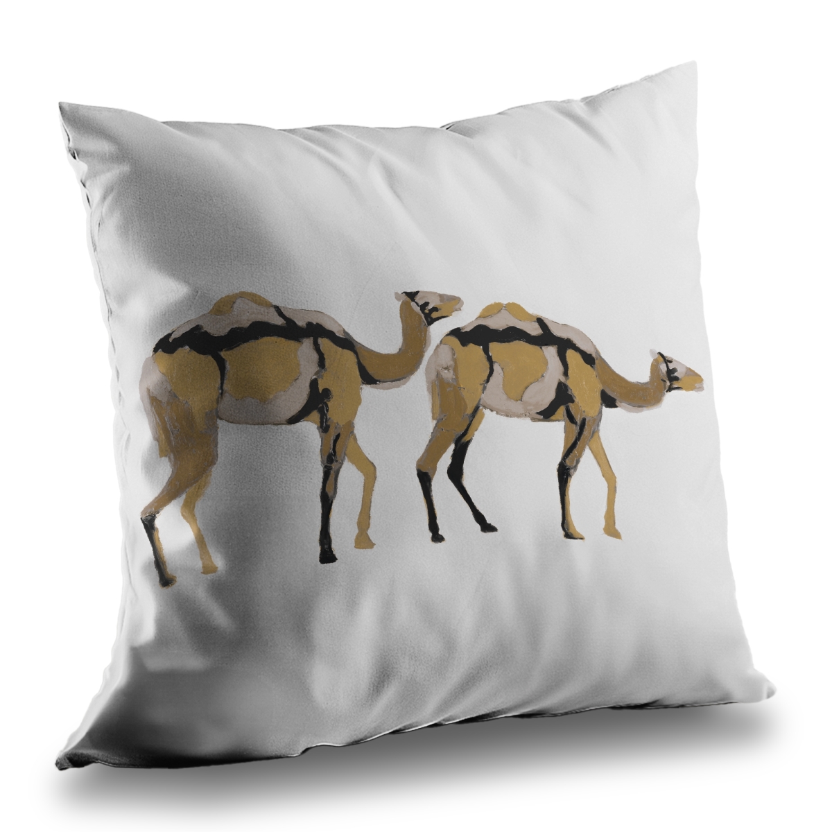 C1PT1414K8V7H0 14 x 14 in. Two Abstract Dromadars - Wildlife Animals Throw Pillow Insert