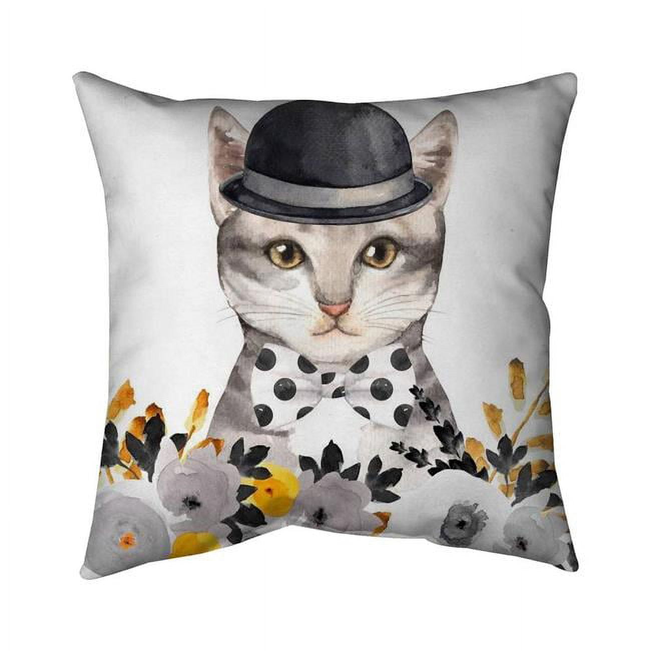 26 x 26 in. Chic Cat-Double Sided Print Indoor Pillow