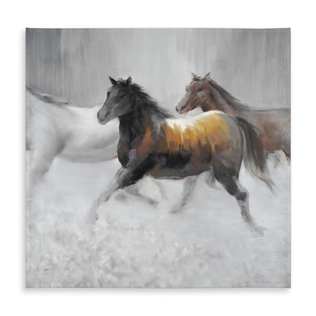 Picture of Begin Home Decor C1TC5858RWENVB 58 x 58 in. Herd of Wild Horses Tablecloth - Contemporary Living Room Decor