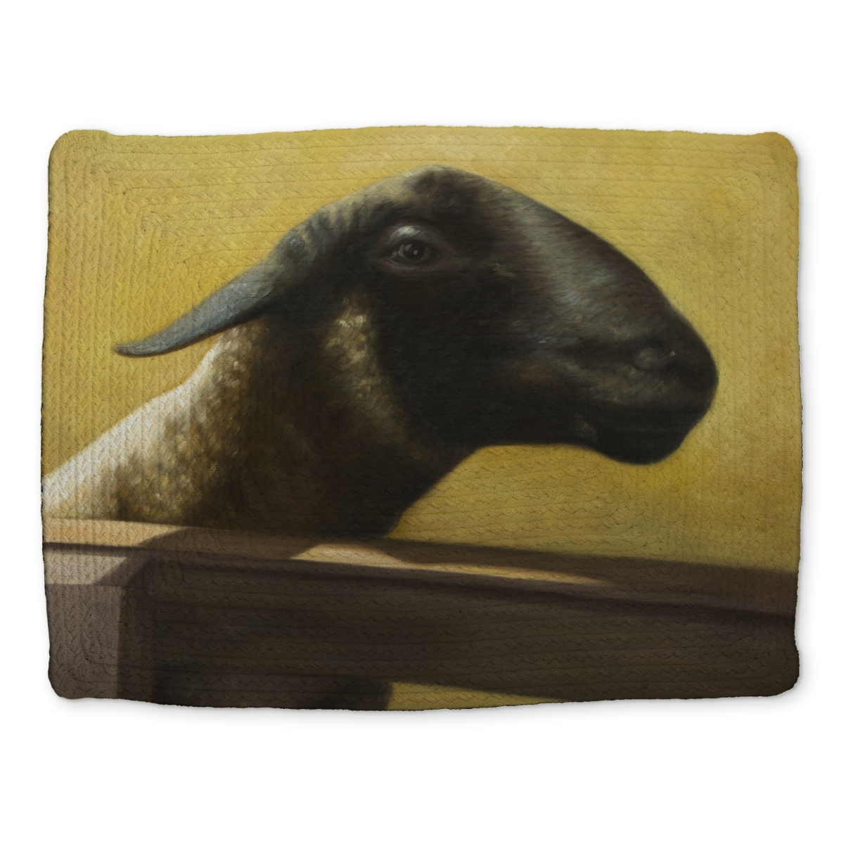 Picture of Begin Home Decor CBPM1418XYHMJQ 14 x 18 in. Young Ram Western Braided Placemat - Farm Animal Home Decor