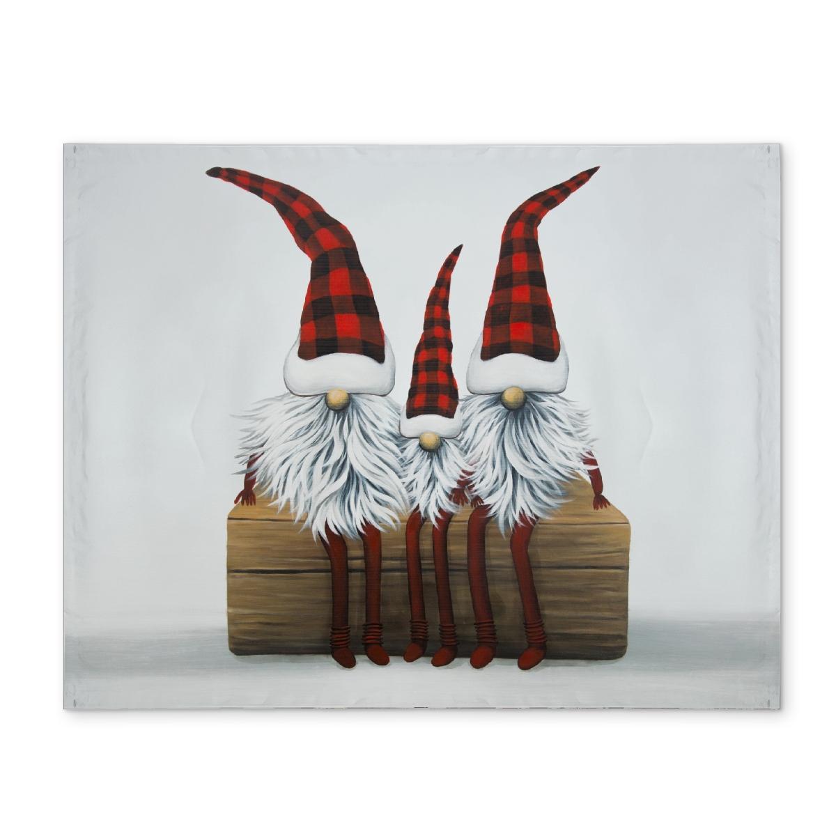 Picture of Begin Home Decor CPPM1418MGYC85 14 x 18 in. Rustic White Christmas Gnomes Placemat - Bedroom Home Decor