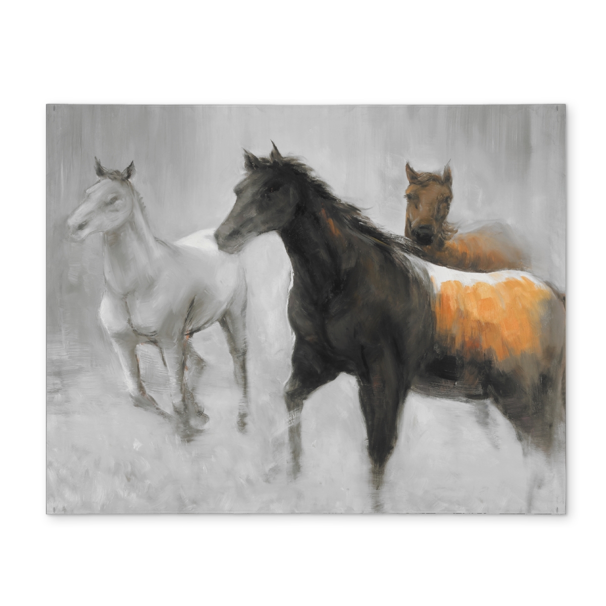 Picture of Begin Home Decor CPPM1418DYRXGE 14 x 18 in. Abstract Herd of Horses Placemats - Farm Animal Home Decor