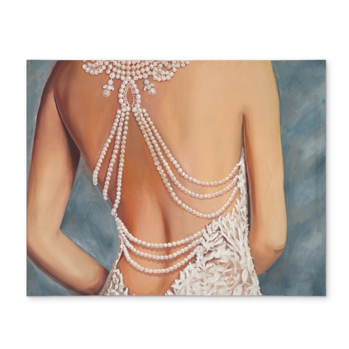Picture of Begin Home Decor CPPM1418BYDSGW 14 x 18 in. Wedding Dress Blue Romantic Polyester Placemat - Home Decor