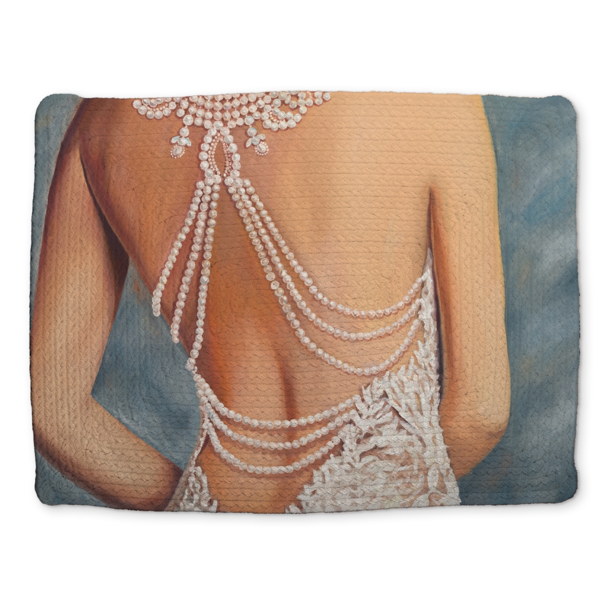 Picture of Begin Home Decor CBPM1418LLGSBP 14 x 18 in. Blue Bedroom Fashion Braided Polyester Placemat - Wedding Decor