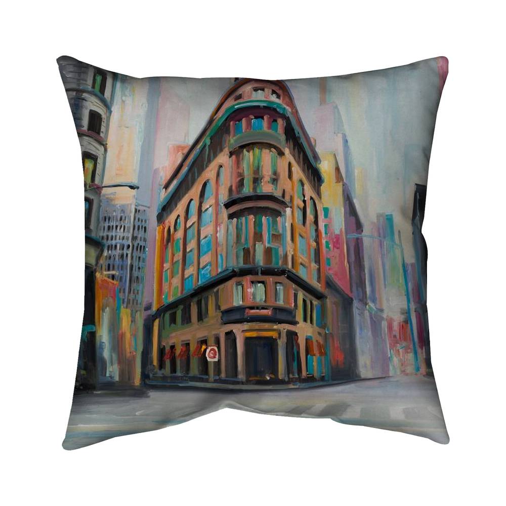 5541-1616-CI291 16 x 16 in.   York Building Architecture Pillow - Modern Home Decor