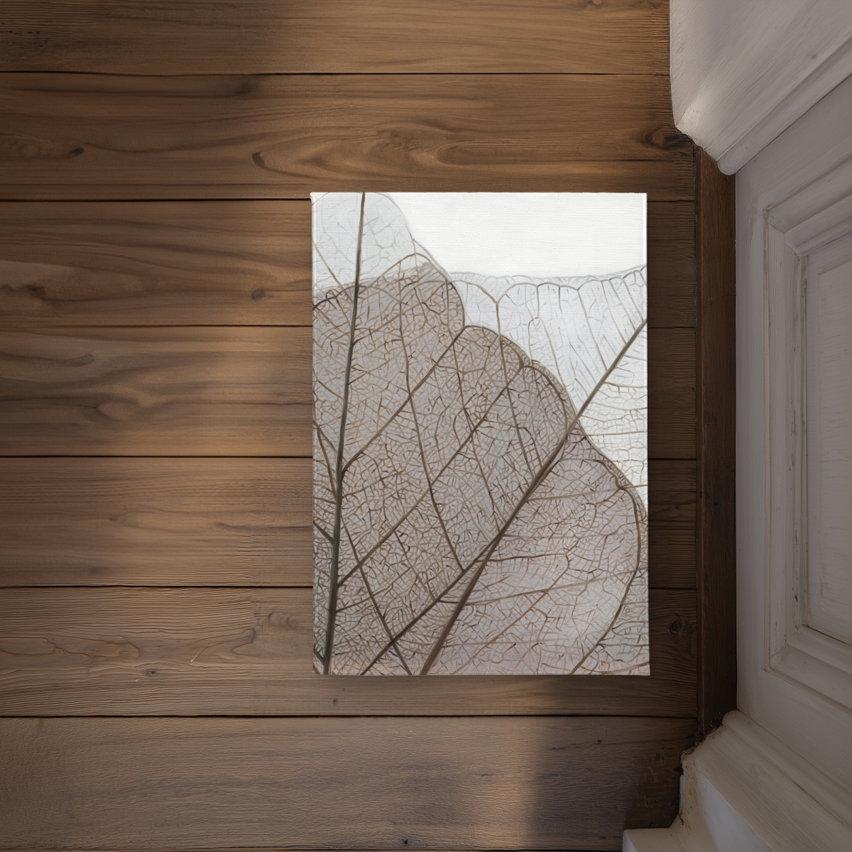 CODM17247A5PV0 17 x 24 in. Translucent Dried Leaves Door Mat - Rustic Living Room Decor