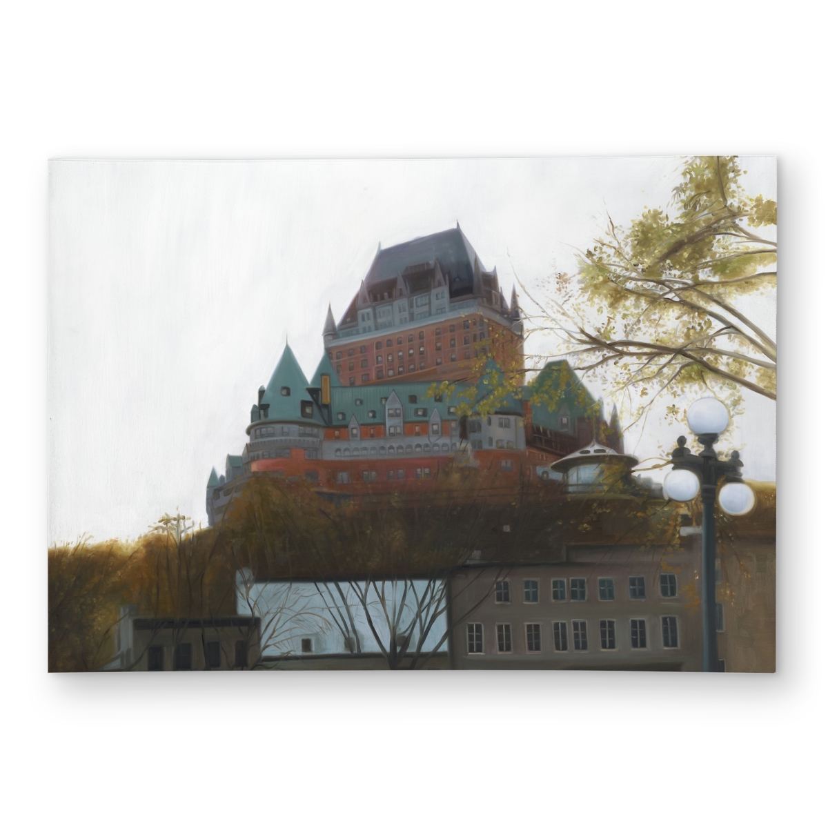 C1ROAR57XHI5V6 5 x 7 ft. Le Chateau De Frontenac in Autumn - Trees Hyperrealist Rug - Rectangle