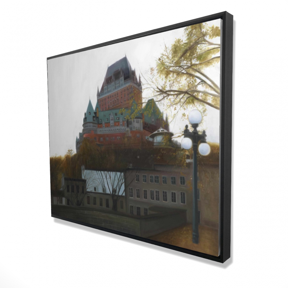 2081-4860-AR17 48 x 60 in. Le Chateau De Frontenac in Autumn - Hyperrealist Canvas Art
