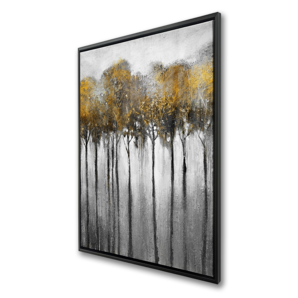 C1FC2436P16KVU 24 x 36 in. Abstract Yellow Forest - Framed Canvas for Home Decor