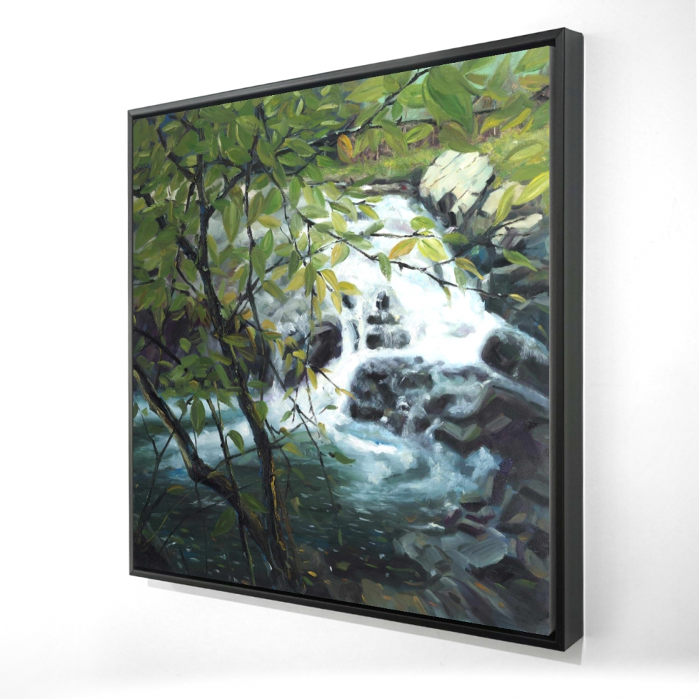 2081-3636-LA190 36 x 36 in. Peaceful Fall - Contemporary Trees Framed Canvas Home Decor